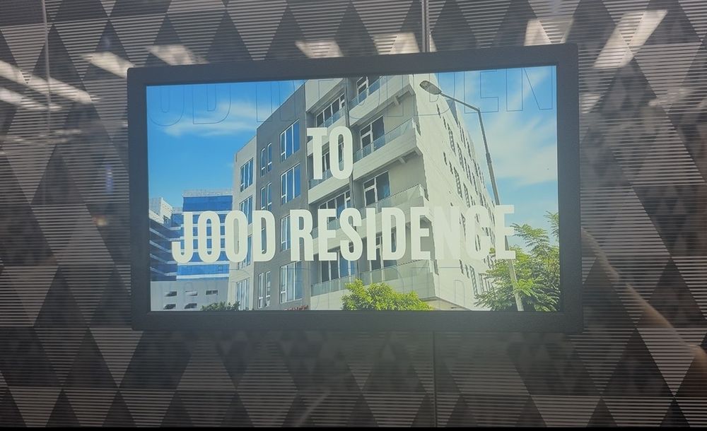 Lobby screen at Jood Residence
